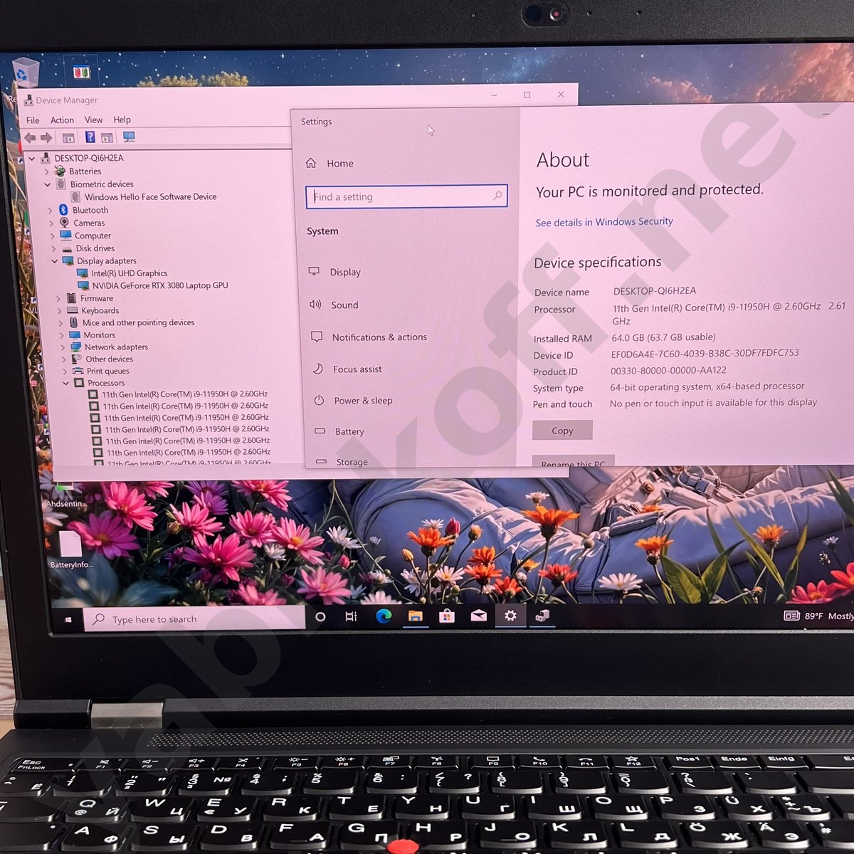 Ноутбук Lenovo ThinkPad T15g Gen 2 i9 RTX3080 4K — фото 8