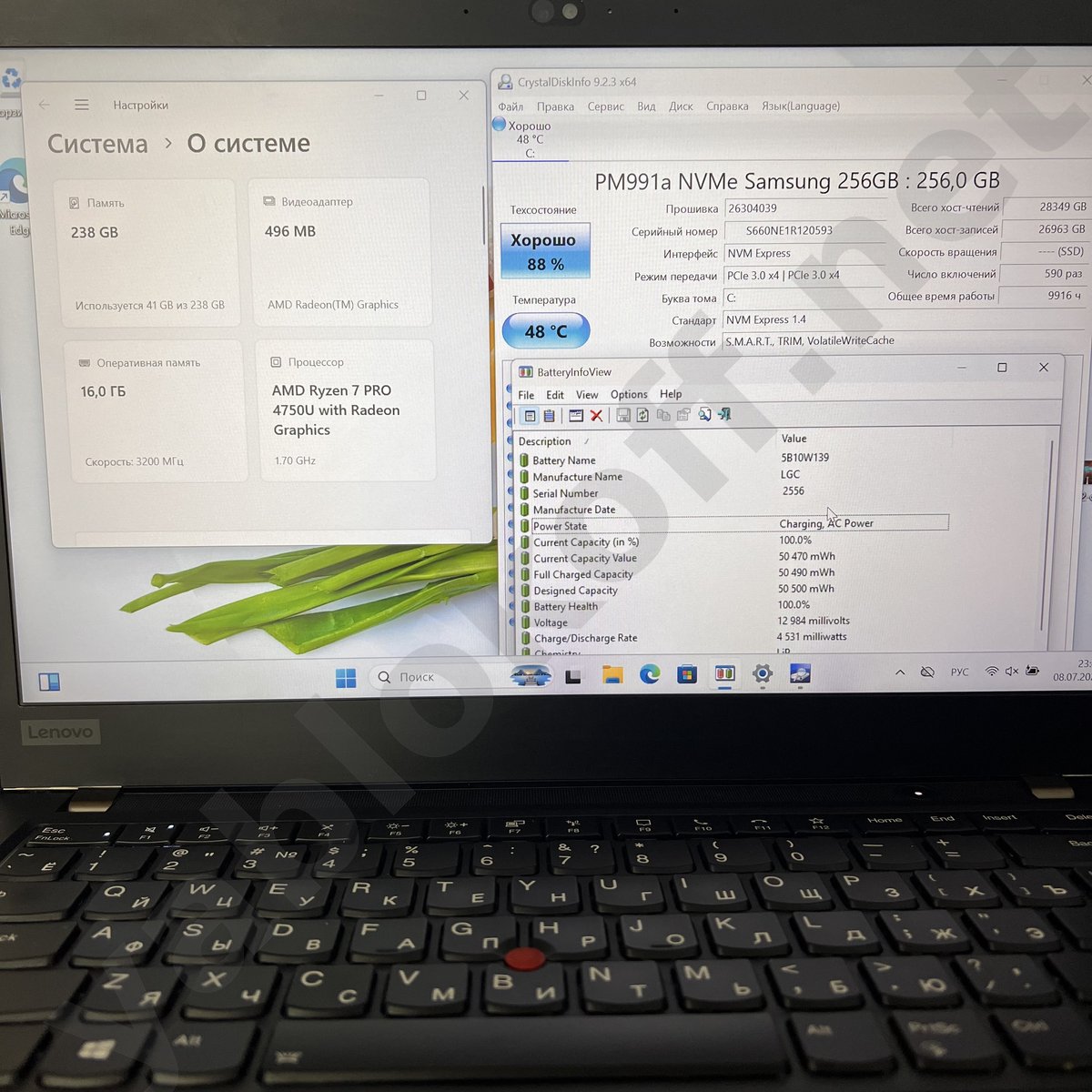 Ноутбук Lenovo ThinkPad T14 Gen 1 Ryzen 7 — фото 4