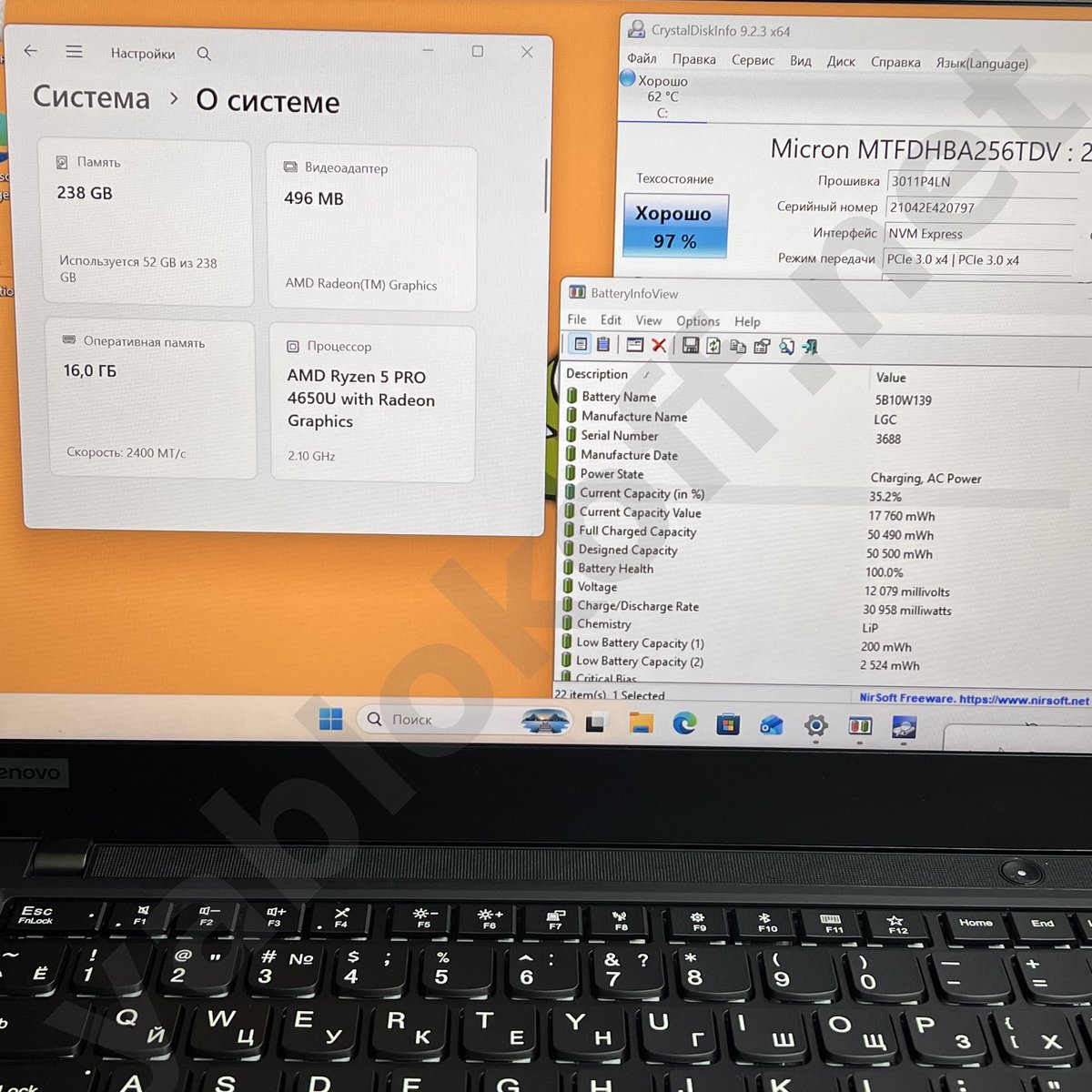 Ноутбук Lenovo ThinkPad T14 Gen 1 Ryzen 5 — фото 2