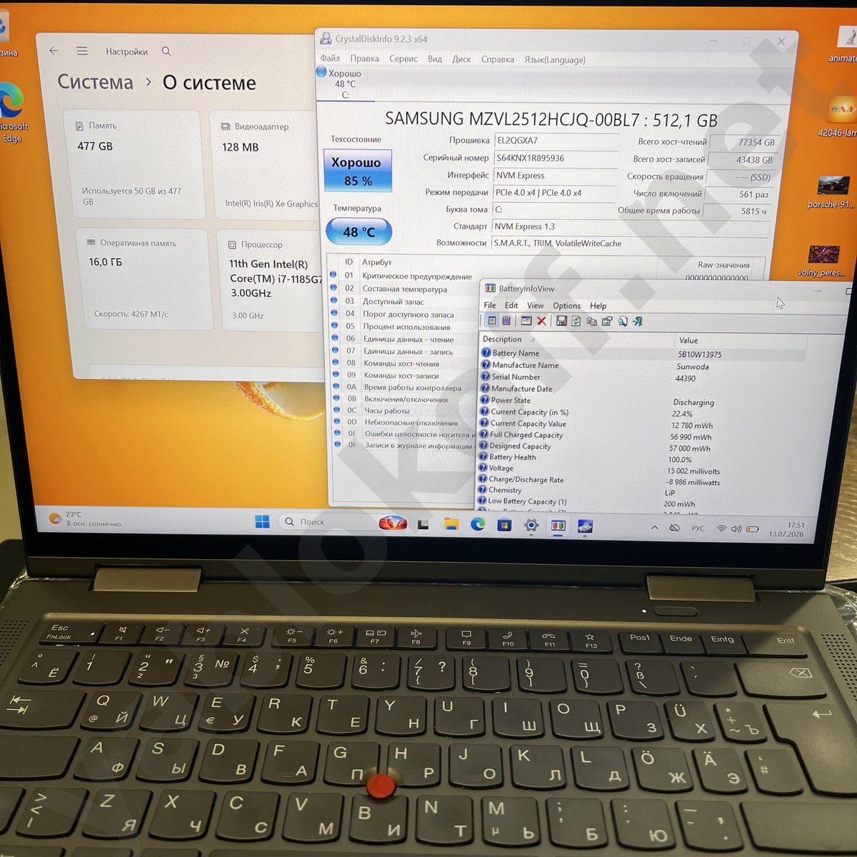 Ноутбук Lenovo ThinkPad X1 Yoga Gen 6 i7 LTE — фото 5